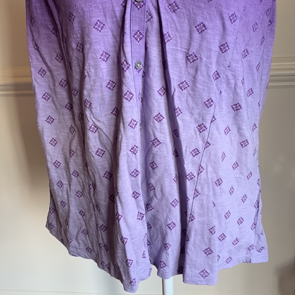 💜NWT women’s purple ombré sleeveless flowy button up shirt by Sonoma💜 - Picture 3 of 7